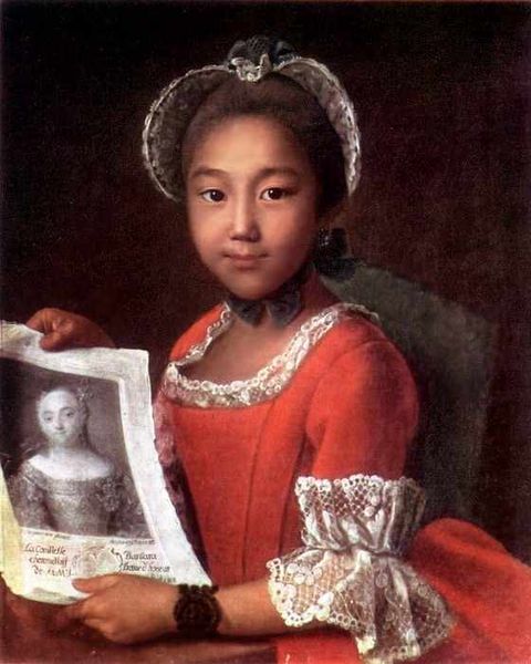 Ivan Argunov, Portrait of Kalmyk girl, 1767, The Russian Museum, St. Petersburg. Wiki Commons. 