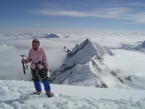 Junko Tabei in May of 2006 on Mount Everest