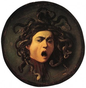 Medusa, by Caravaggio (1595). 