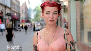 A young Swedish woman and her tattoos.  Photo by HiStyley, via The Flickr Commons