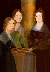 Branwell Bronte's  painting of his three sisters, Anne, Emily, and Charlotte (L-R). He painted himself out of the portrait. https://en.wikipedia.org/wiki/Branwell_Bront√´