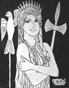 Clytemnestra, the Queen of Mycenae. Image from http://www.rwaag.org/clytem.