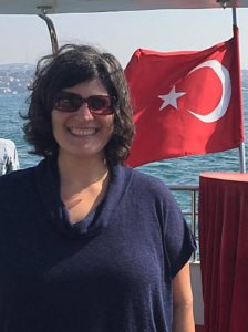 Ashley E. Remer with a Turkish flag