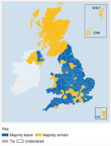 Final election results. Image from the BBC.