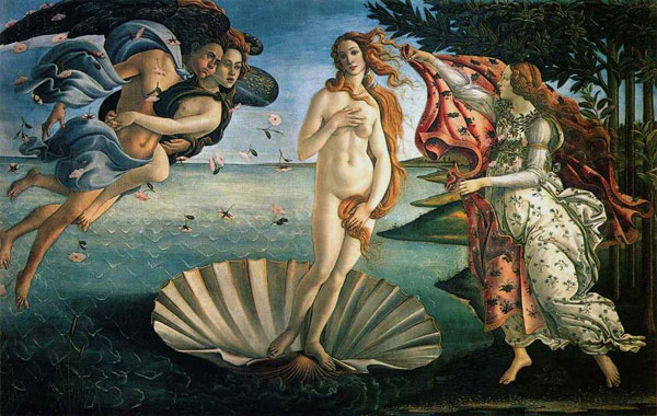 Botticelli's The Birth of Venus. Image courtesy of the Uffizi Museum.