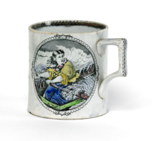 A mug showing Grace Darling's daring rescue. Image from Hull Museums.