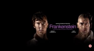 Poster for National Theatre Live production of Frankenstein. 
