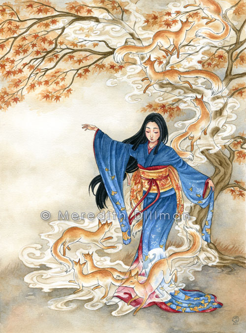 Folklore girl Original painting