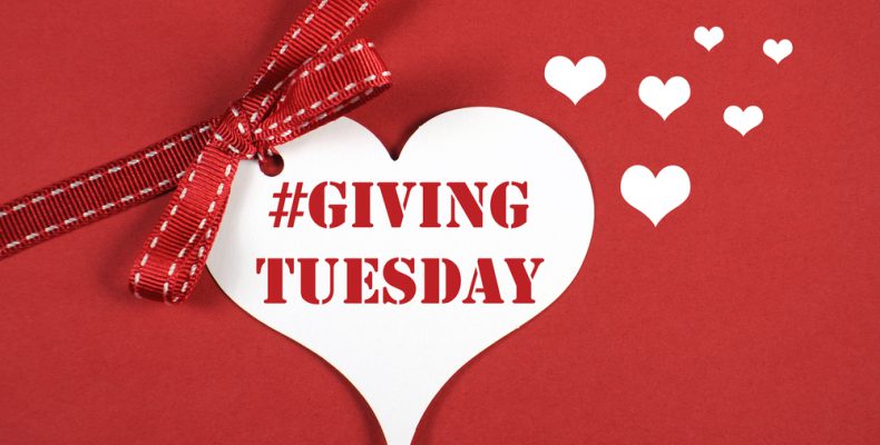 Giving Tuesday heart with bow