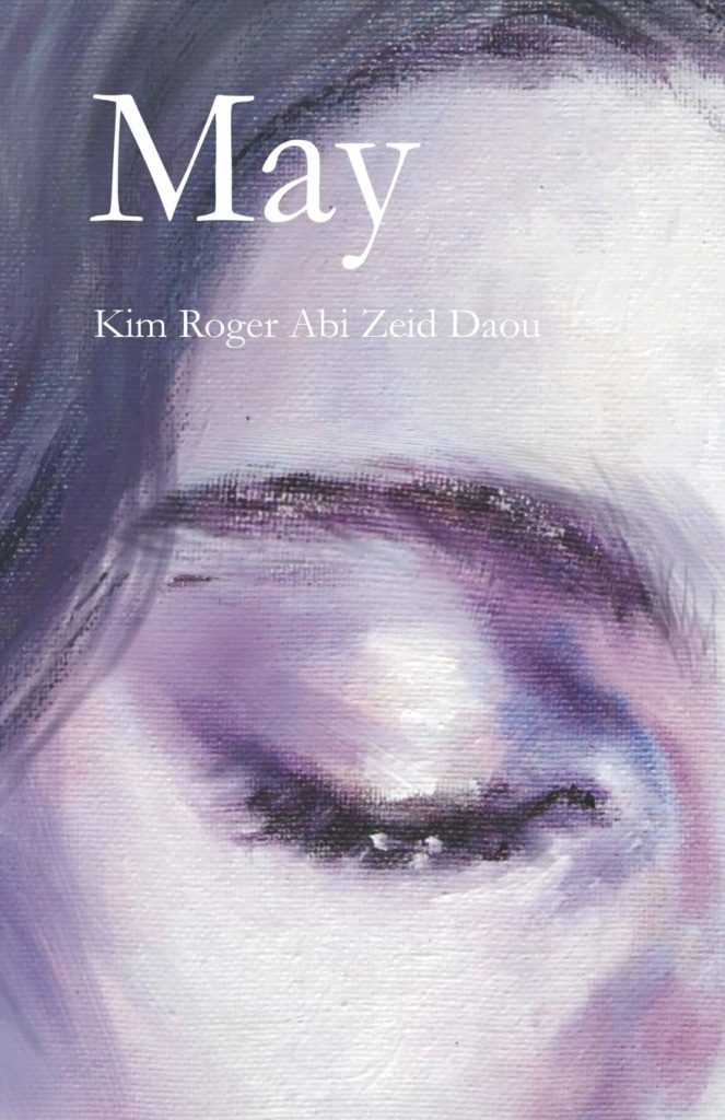 Cover of book, May, with image of eye on face