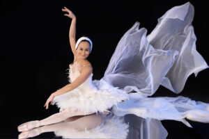 Lisa Macuja Elizalde in full costume as the White Swan