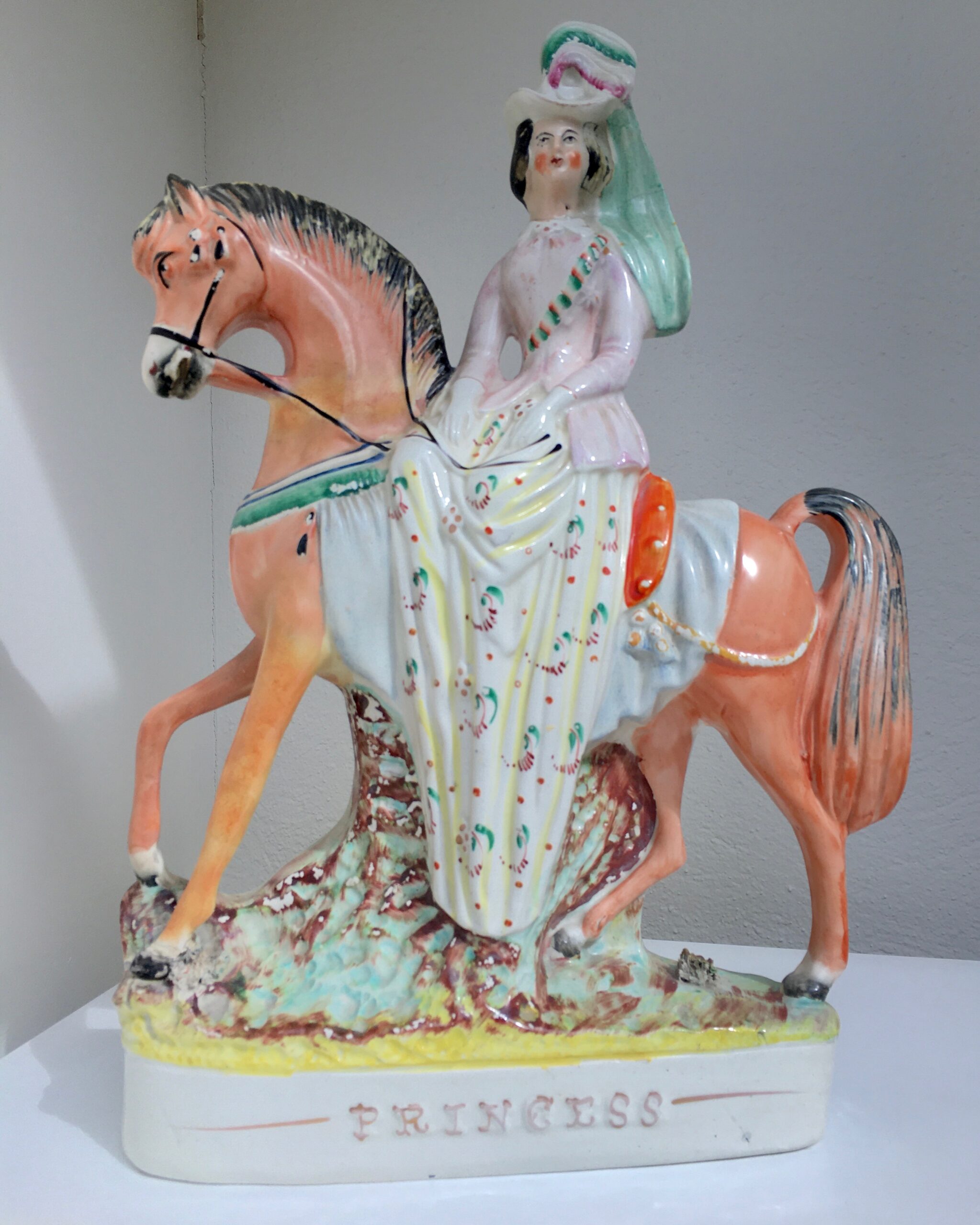 Porcelain Princess on Horseback figure