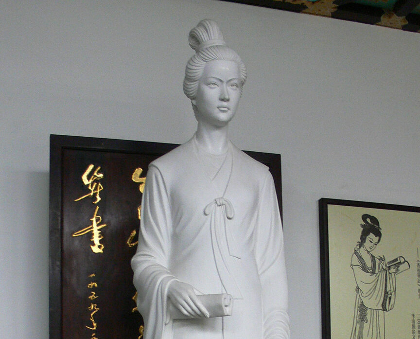Marble statue in a hall